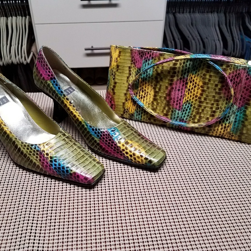 GREEN/MULTI - PURSE /SHOE SET - (8M)